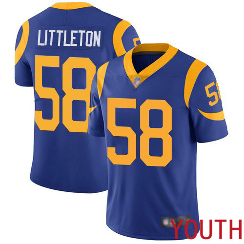 Los Angeles Rams Limited Royal Blue Youth Cory Littleton Alternate Jersey NFL Football #58 Vapor Untouchable->youth nfl jersey->Youth Jersey